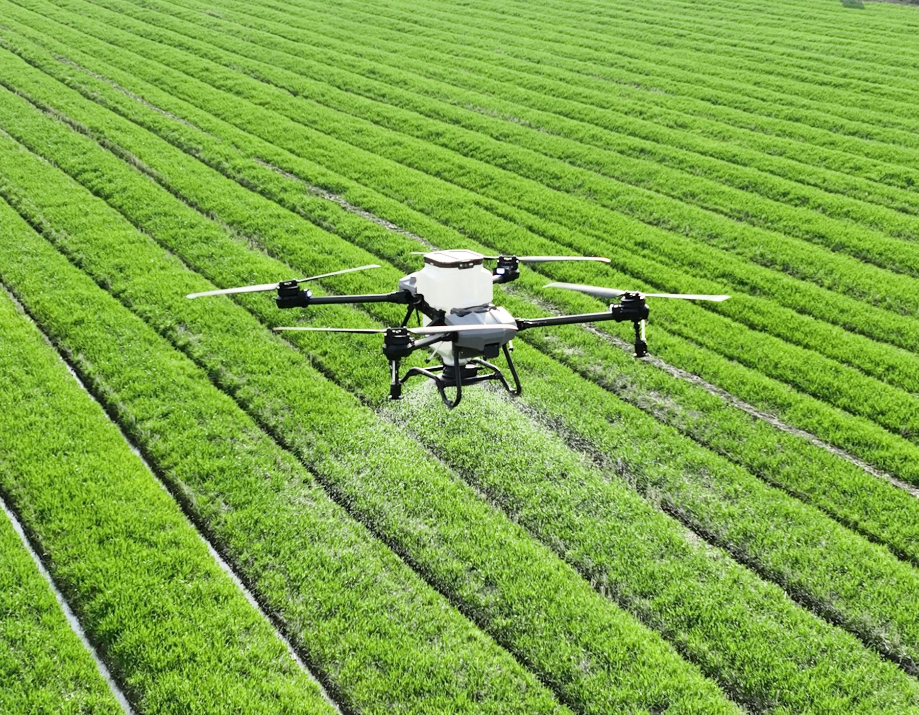 Agricultural drone over field